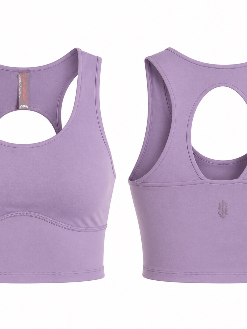 FP Movement by Free People Lavender Purple Cutout Racerback Sports Bra